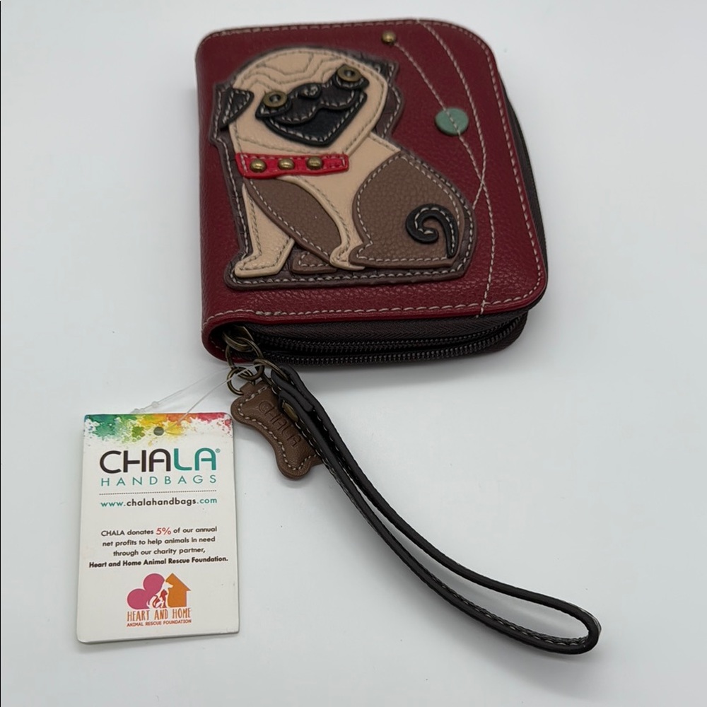 Chala Red Pug Wallet